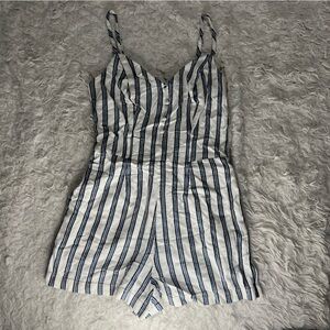 Y2K Striped Romper